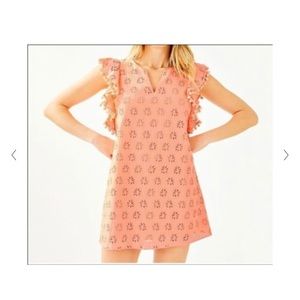 Lilly Pulitzer Astana Eyelet peach dress